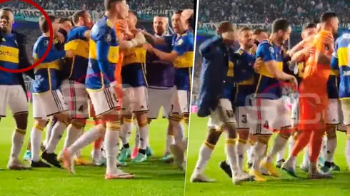 El gesto de Advíncula tras el pase de Boca a semis. (Captura ESPN)