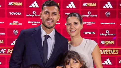 Leandro con su familia en Roma.