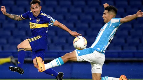 Tevez en acción vs. La Acadé. Foto: Getty