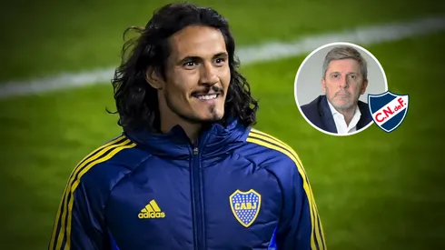 El presidente de Nacional, contra Cavani. (Getty)