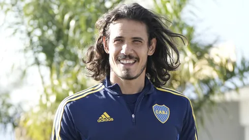 Edinson Cavani, en Boca (prensa CABJ)