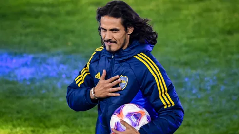 Edi, en su presentación en La Bombonera. Foto: Getty