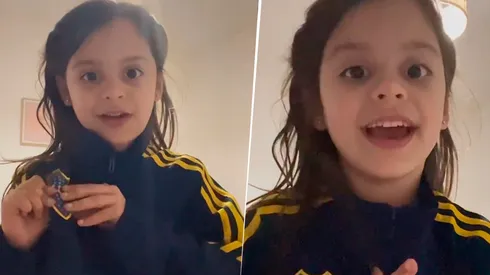 La tierna bienvenida de la hija de Pol a Cavani.