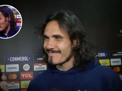Cavani explicó por qué se quejó en la entrevista post partido: "A veces..."