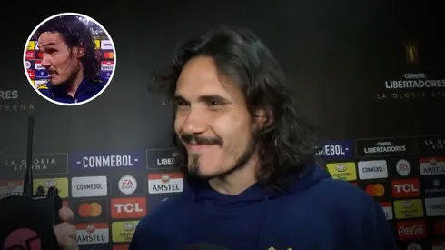 Cavani habló sobre el ida y vuelta con un periodista. Foto: Captura