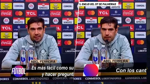 El enojo de Abel Ferreira. Foto: Captura de Espn Argentina