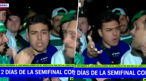 La acusación de los hinchas al Xeneize. Foto: Captura Tyc Sports
