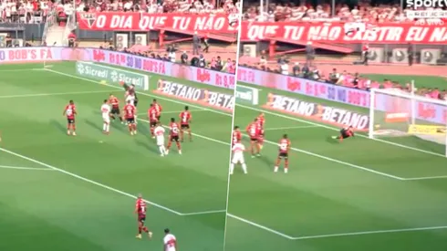 El error del ex Boca. Foto: Captura