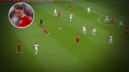 Gran asistencia de Mac Allister a Darwin Núñez. Foto: Captura/Getty