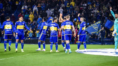 Los concentrados para recibir a Lanús. (Getty)