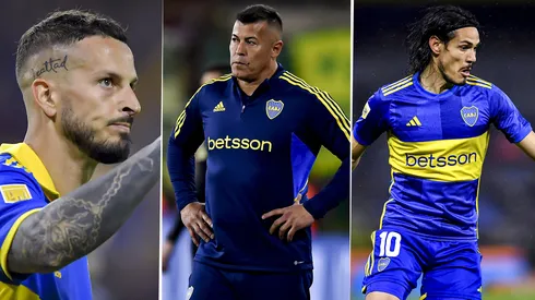 Cavani, Almirón y Benedetto en Boca