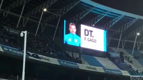 Silbado en Racing. Foto: captura de video