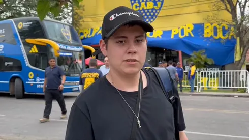 Es hincha de River y fue a recibir a Boca en Santiago del Estero. Foto: Captura