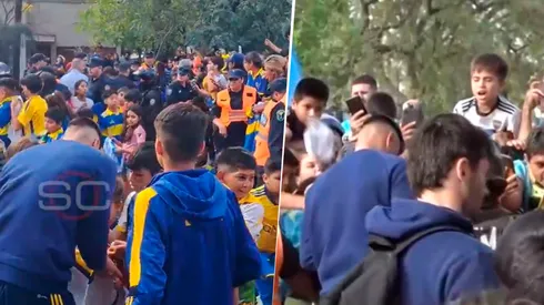 Gran recibimiento para el plantel en Santiago del Estero. Foto: Captura