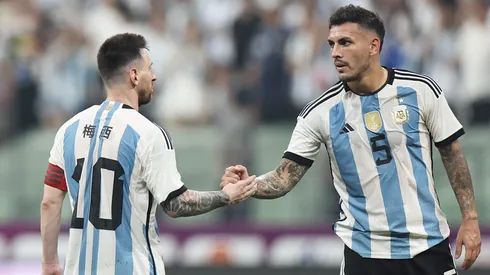 Messi y Paredes en la Selección Argentina