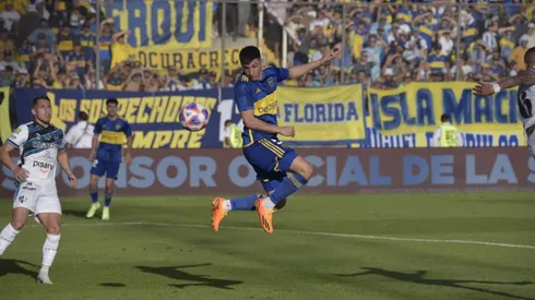 Primer gol de Bullaude en su primera titularidad. Foto: Copa Argentina
