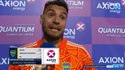 La divertida respuesta del arquero de Boca. Foto: Captura.