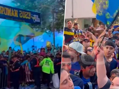 VIDEO | Locura por Boca en La Rioja: así fue la llegada del plantel al hotel