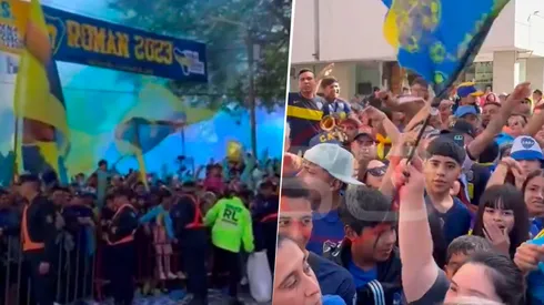 El recibimiento de los hinchas al plantel en La Rioja. Foto: Captura