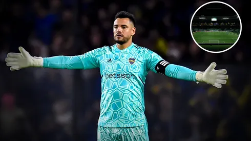 La preocupación del arquero de Boca. Foto: Getty.