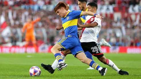 Barco, en su primer Superclásico (Getty)