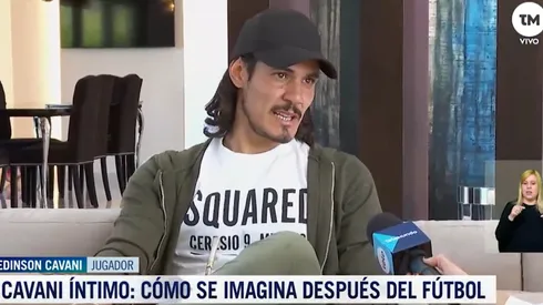 Cavani auténtico. Foto: captura Telemundo UY