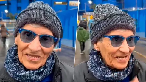 María, la hincha de 88 años, que conoció La Bombonera. Foto: Captura