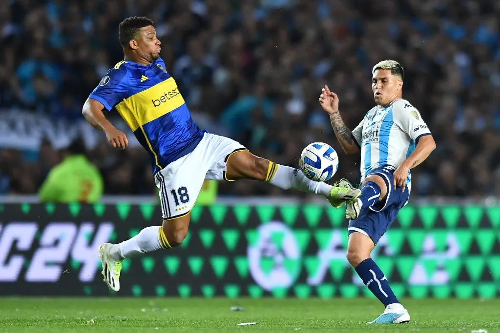 Quintero en Boca vs. Racing (Getty Images)
