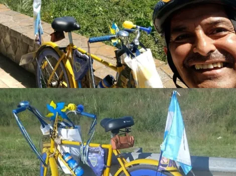 La historia del hincha de Boca que va ¡en bicicleta! a Río de Janeiro para ver la final de la Libertadores