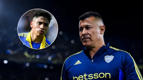Jorge Almirón y Luca Langoni en Boca