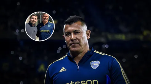 La foto de Jorge Almirón que llamó la atención a los fanáticos de Boca. (Getty y Captura)