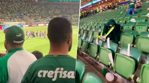 La reacción de los hinchas del Verdao luego del gol anotado por el mediocampista de Boca en la tanda de penales. (Captura)