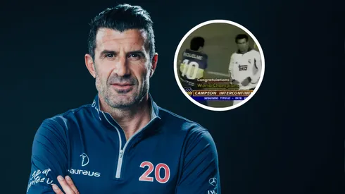 Luis Figo reveló que cederá la camiseta que intercambió con Juan Román Riquelme en la Copa Intercontinental 2000. Getty Images.