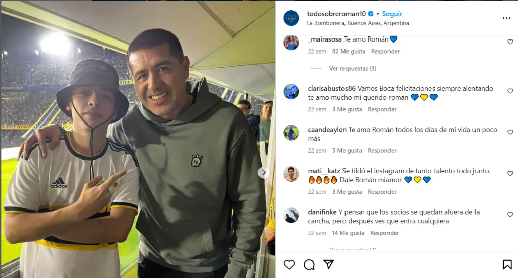 Riquelme y Trueno, en La Bombonera.