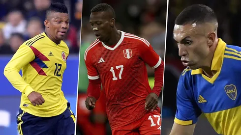 Luis Advíncula, Frank Fabra y Norberto Briasco con sus selecciones nacionales