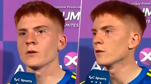 Barco habló sobre el cruce con Cavani en el primer tiempo. Foto: Captura