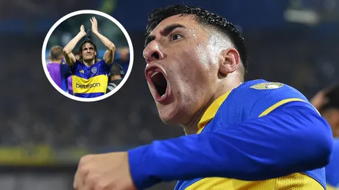 Miguel Merentiel contó, de frente a la Final de la Copa Libertadores, que le dijo a Edinson Cavani que es su ídolo. Getty Images.