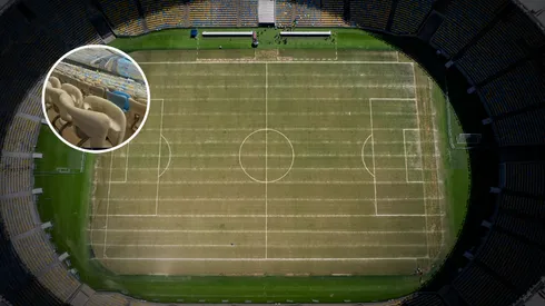 Las condiciones en las que se encuentra el Estadio Maracaná. (Getty y Captura)