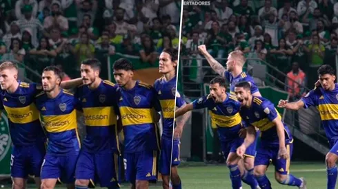 Los festejos de Cavani y Valentini. (Captura)