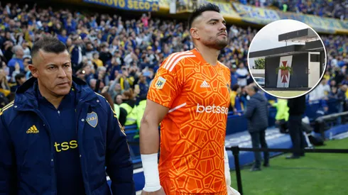 Sergio Romero y Jorge Almirón en Boca