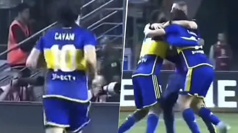 Edinson Cavani en Boca vs. Palmeiras