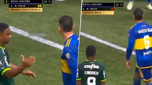 La reacción del zaguero central con la joya del Verdao. Foto: Captura