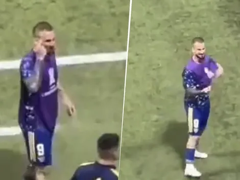 VIDEO | No se había visto antes: el picante gesto de Benedetto a los hinchas de Palmeiras
