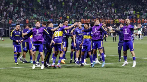 Boca festeja en San Pablo. Foto: Getty