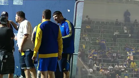 Hinchas de Boca demorados en el estadio de Palmieras (Allianz Parque)