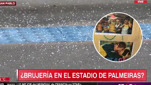 Los hinchas de Palmeiras provocan a Boca.