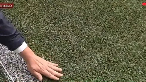 Así luce el campo de juego. Foto: captura de TV