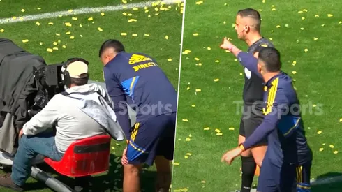 El reclamo de Rojo tras el gol de Rondón. Foto: Captura