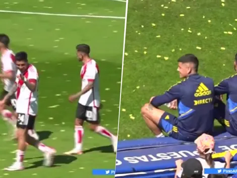 VIDEO | No se vio: el gesto de Enzo Pérez a Marcos Rojo después del primer gol de River