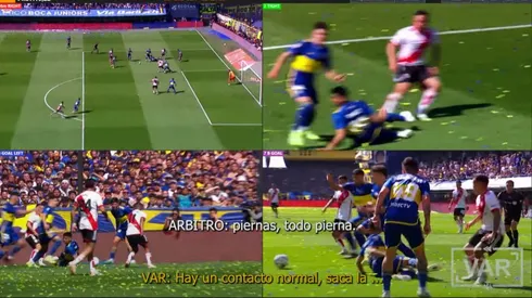 El audio del VAR en el primer gol de River. Foto: Captura